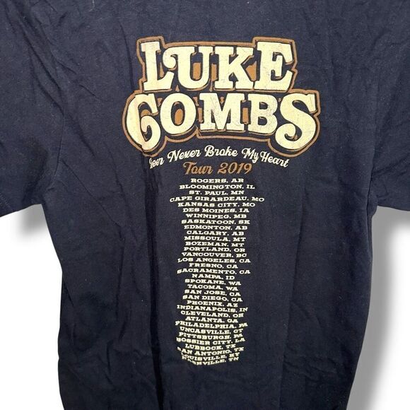 Luke Combs Beer Never Broke My Heart Tour Concert Tee - Picture 6 of 6